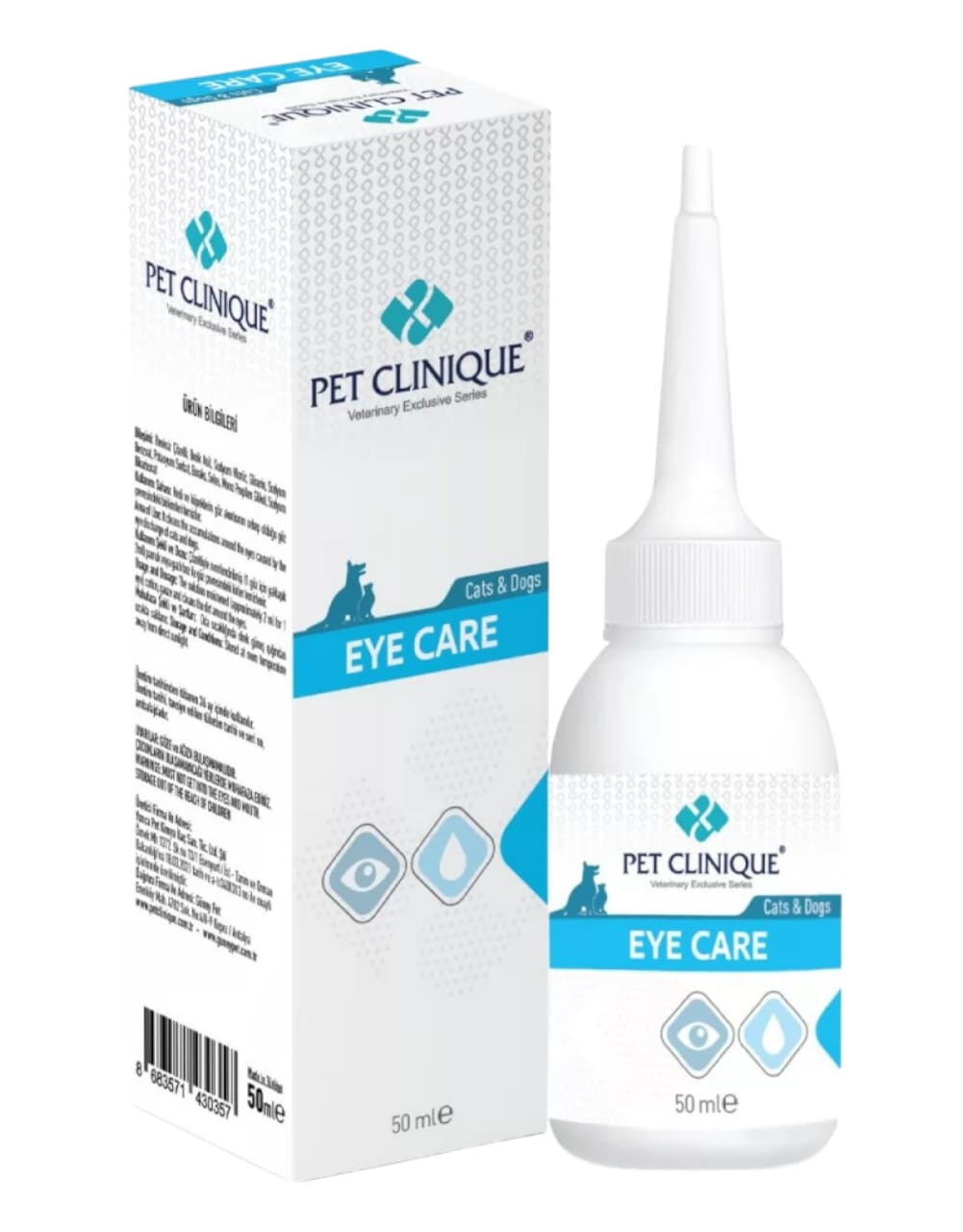 Pişiklər və itlər üçün göz təmizləyici losyon Pet Clinique Eye Care, 50 ml
