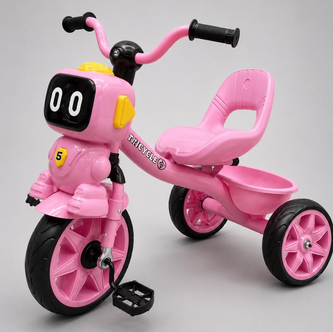 Uşaq üçtəkərli velosipedi ABC_506 2-5 yaş Metal Plastik Çəhrayı