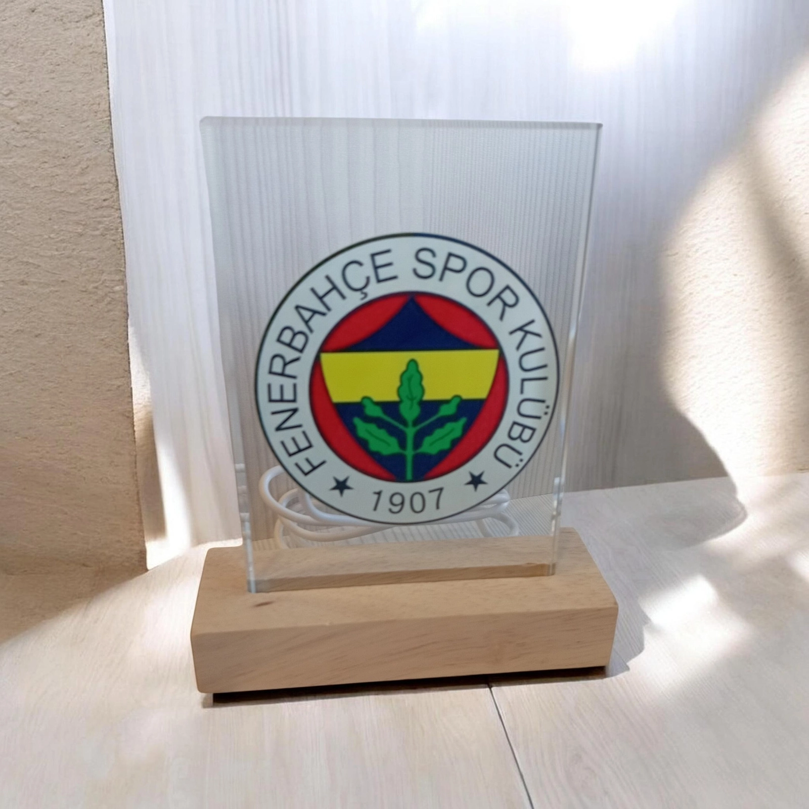 Uşaq lampası LED Fenerbahçe Taxta Bej