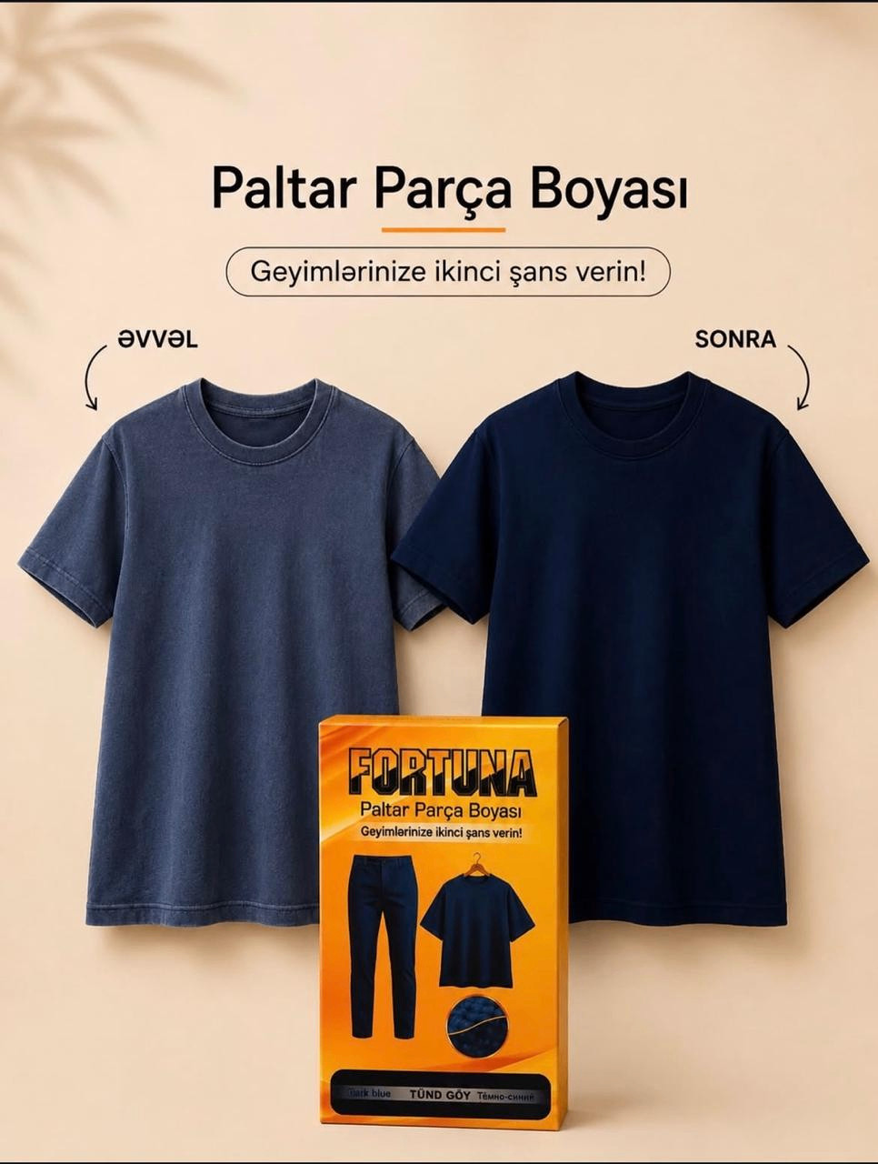 Paltar üçün boya Fortuna, tünd göy, 15 q