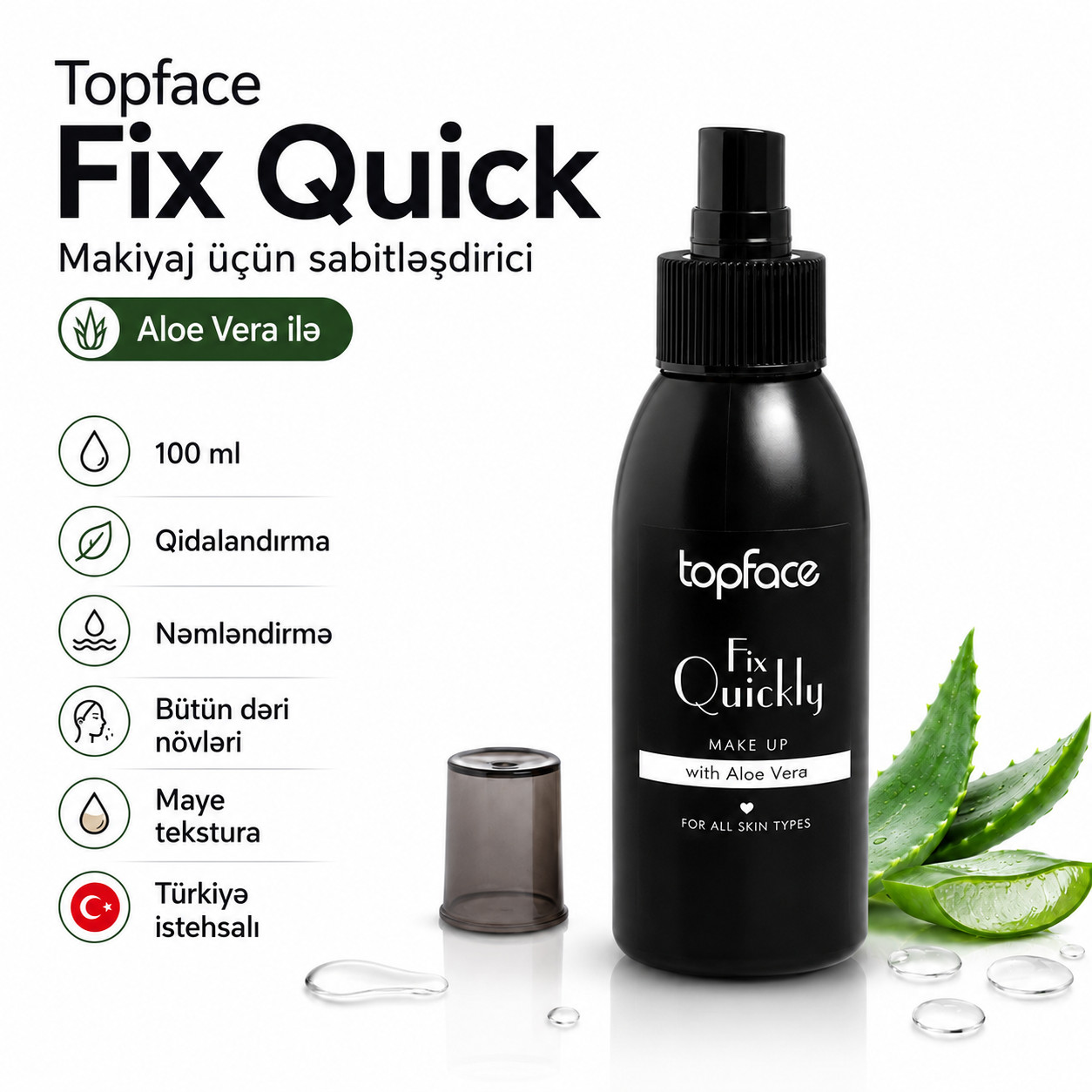 Makiyaj üçün sabitləşdirici Topface Fix Quickly 100 ml