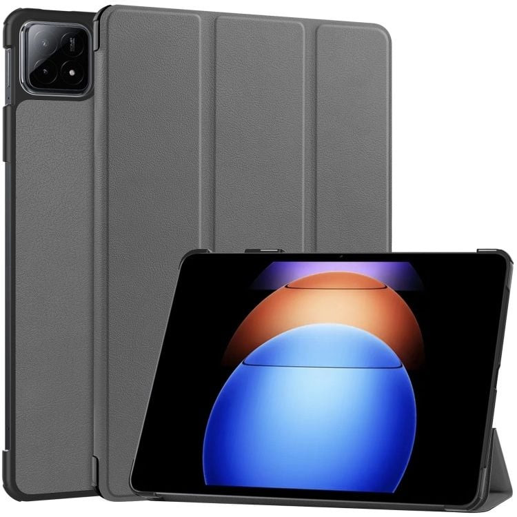 Planşet üçün çexol-kitab Xiaomi Pad 7/Xiaomi Pad 7 Pro, boz