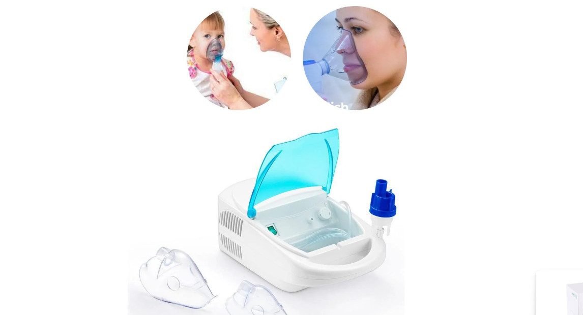 Uşaqlar üçün nebulizer-inhalyator, ağ, yaş və quru öskürək üçün