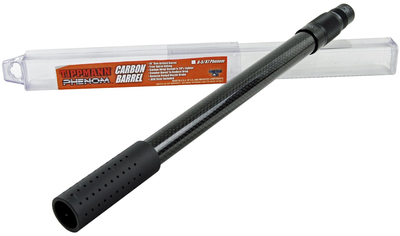 Paintbol markeri üçün karbon lülə Tippmann 14 Phenom Carbon Barrel T230008 A-5/X7, karbon