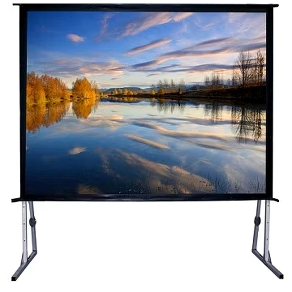 Portativ proyektor ekran Cyber FF200D FFS200 Fast Folding Screen 200 düym Mobil Döşəmə 160x120 4x3m Front/Rear Fabric