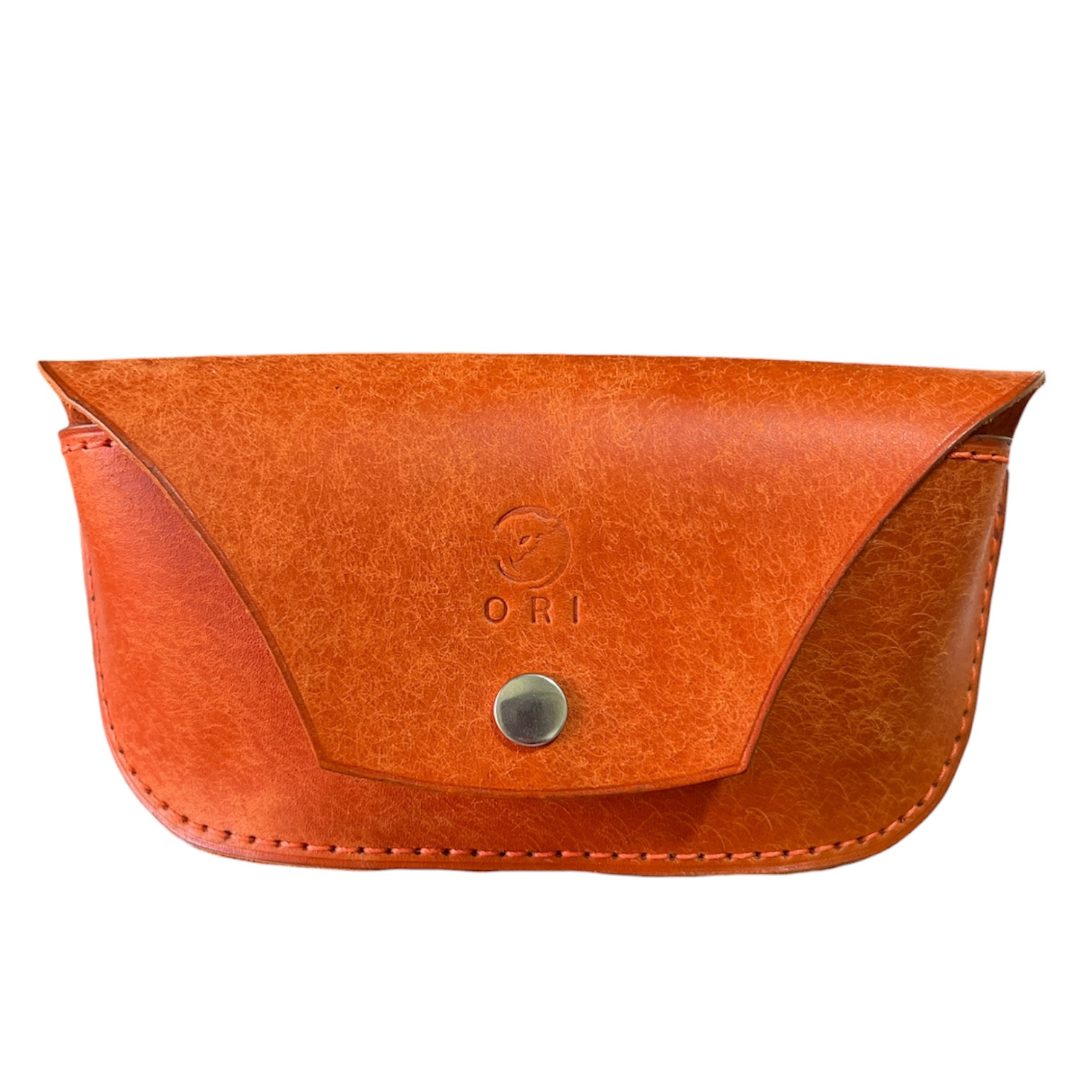 Futlyar eynək üçün ORI Leather OL-011, təbii dəri, 18x9.3 sm