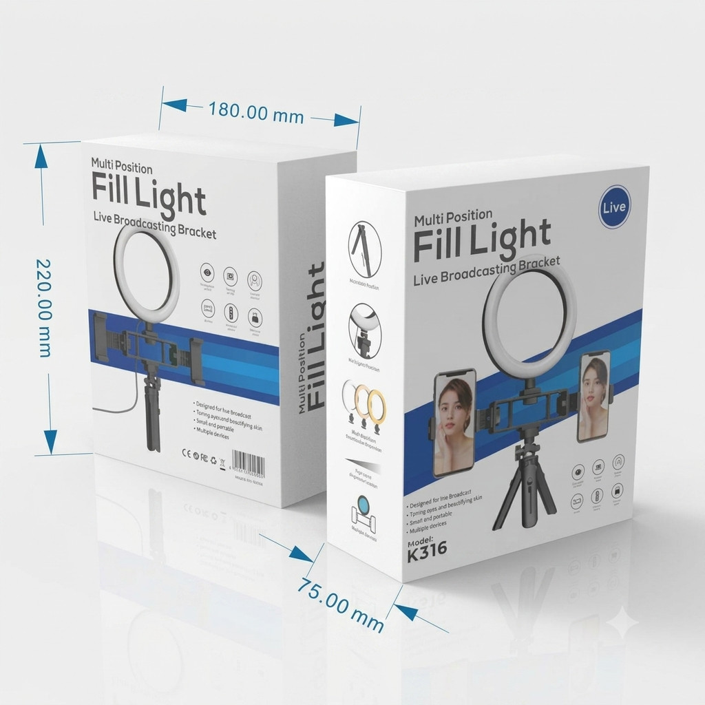 Dairəvi lampa Fill Light Live K316 USB