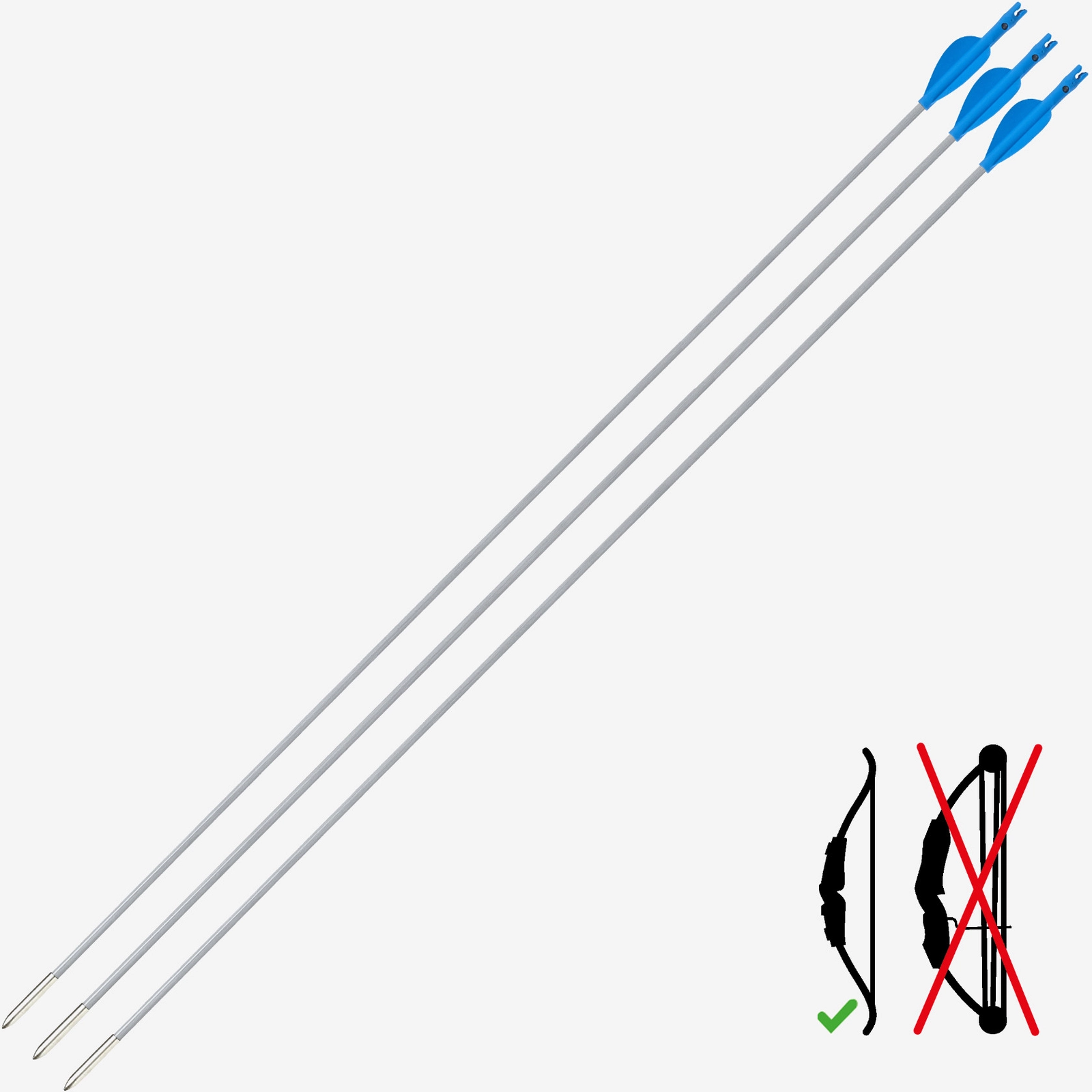 Oxatma üçün oxlar Decathlon Discovery 100, 3 əd