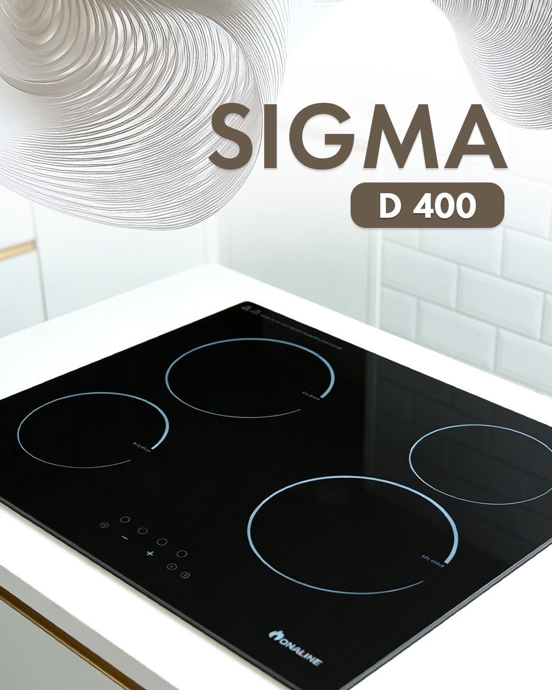 Bişirmə paneli Sigma D400 Elektrik Keramika Elektron 4 konforlu