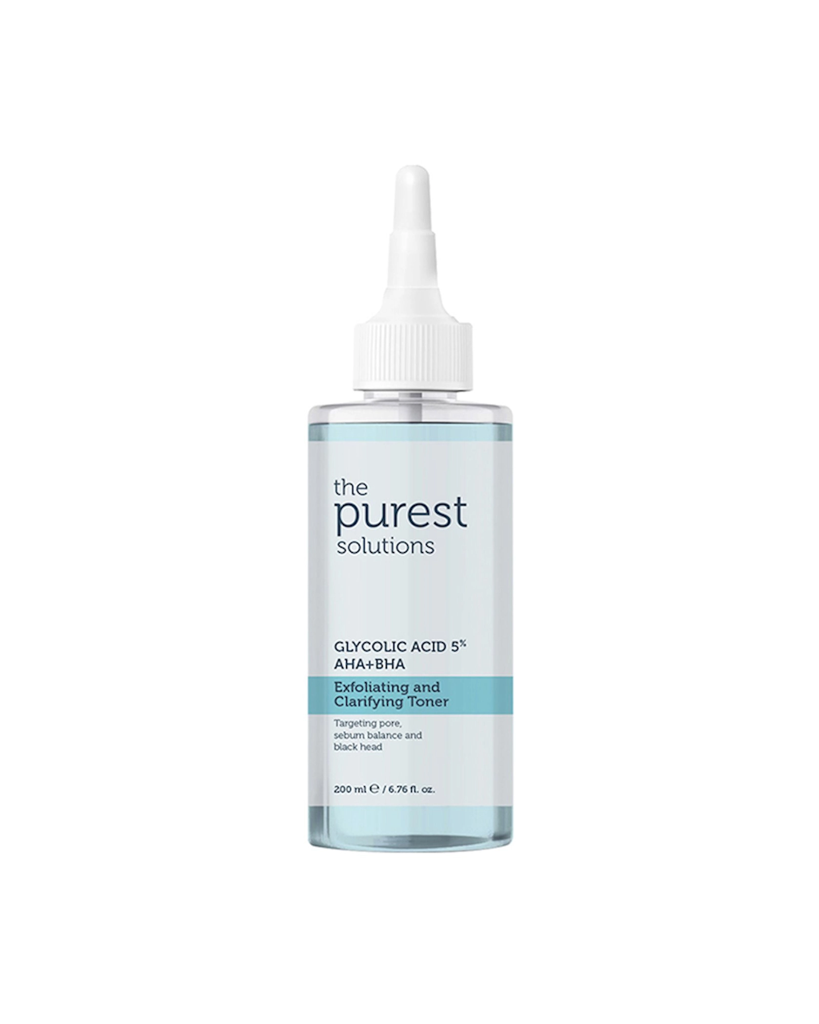 Aşındırıcı və təmizləyici tonik The Purest Solutions qlikolik turşusu ilə 5% AHA + BHA 200 ml
