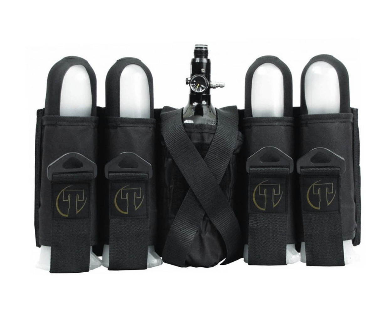Jilet peyntbol üçün Tippmann Sport Series 4+1 Harness Black, Polyester, Velcro yapışqanlı elastik ilmələr