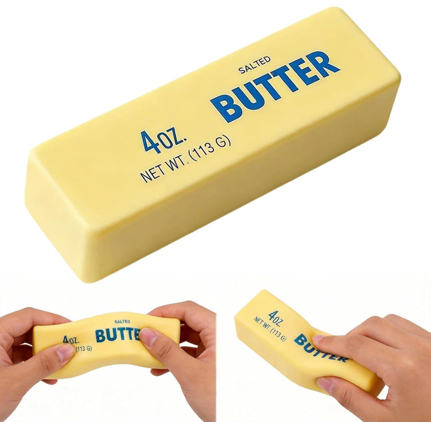 Antistress oyuncaq Butter Squishy, poliuretan, sarı