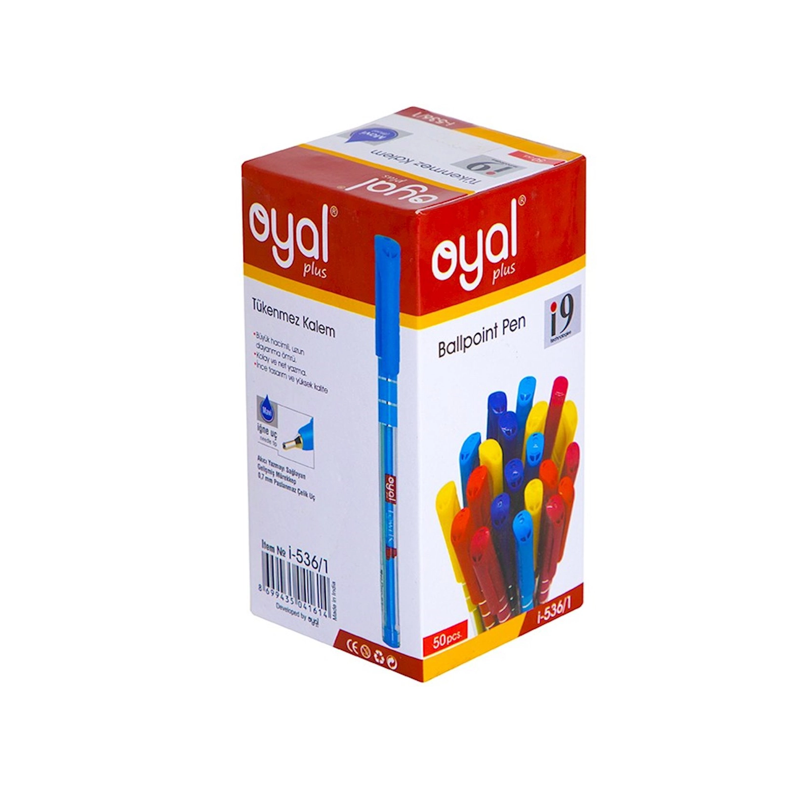 Diyircəkli qələm Oyal Plus i-536/1, 0.7mm, mavi, məhsul çeşiddə