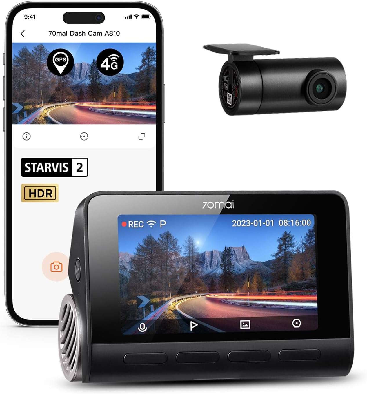 Avtomobil videoqeydiyyatçısı 70mai A810 4K.