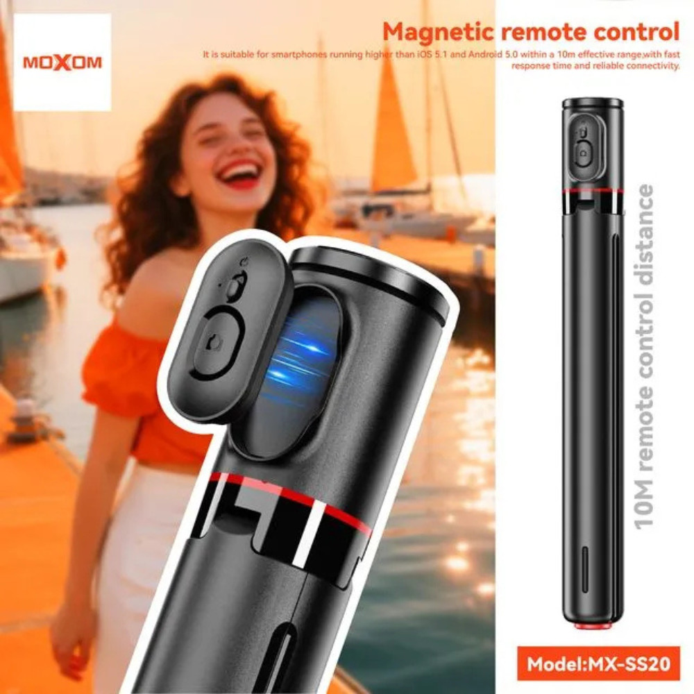 Selfi üçün ştativ Moxom MX-SS20, qara