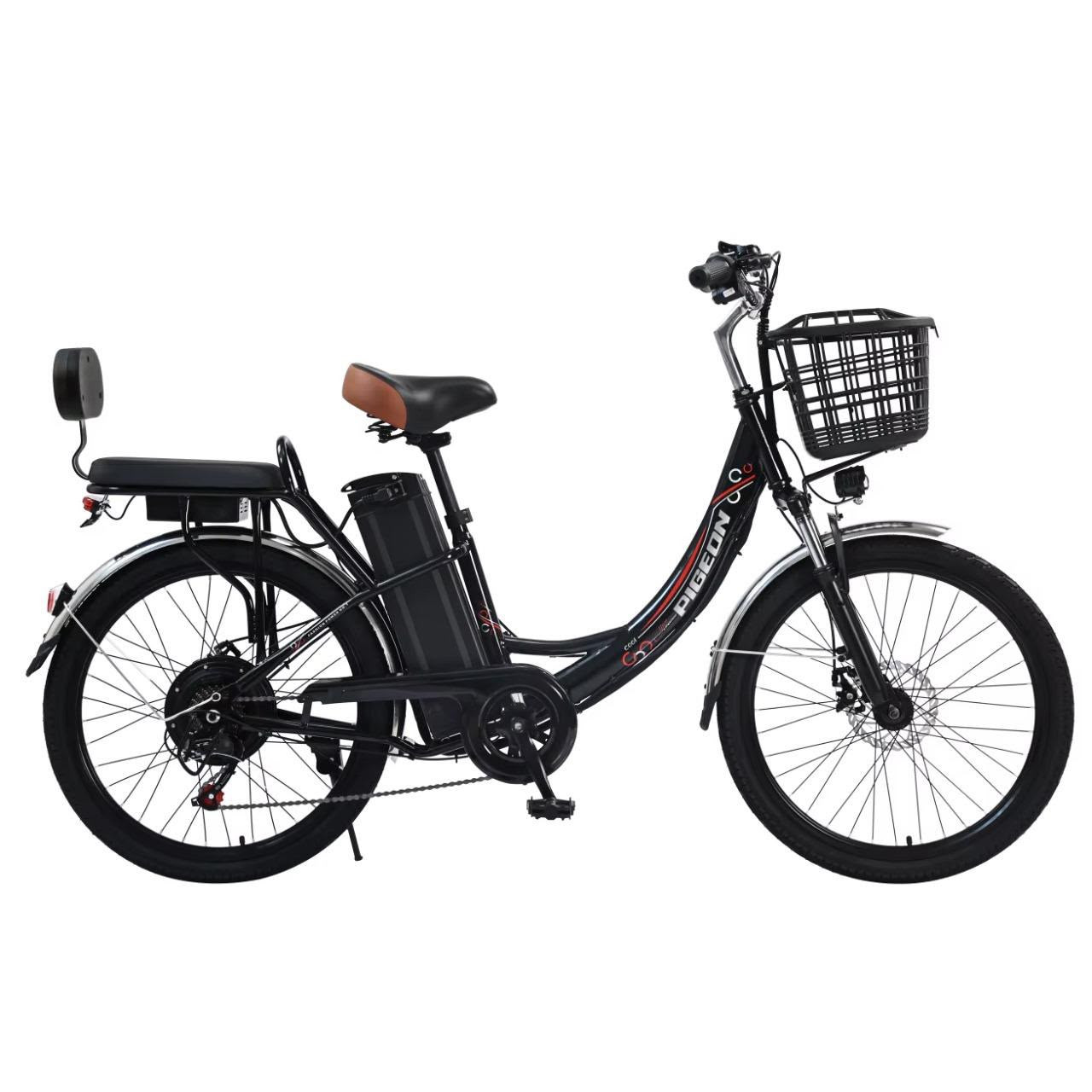 Elektrik velosiped 1-2DRY, 12 km, 120 km/s, Qara