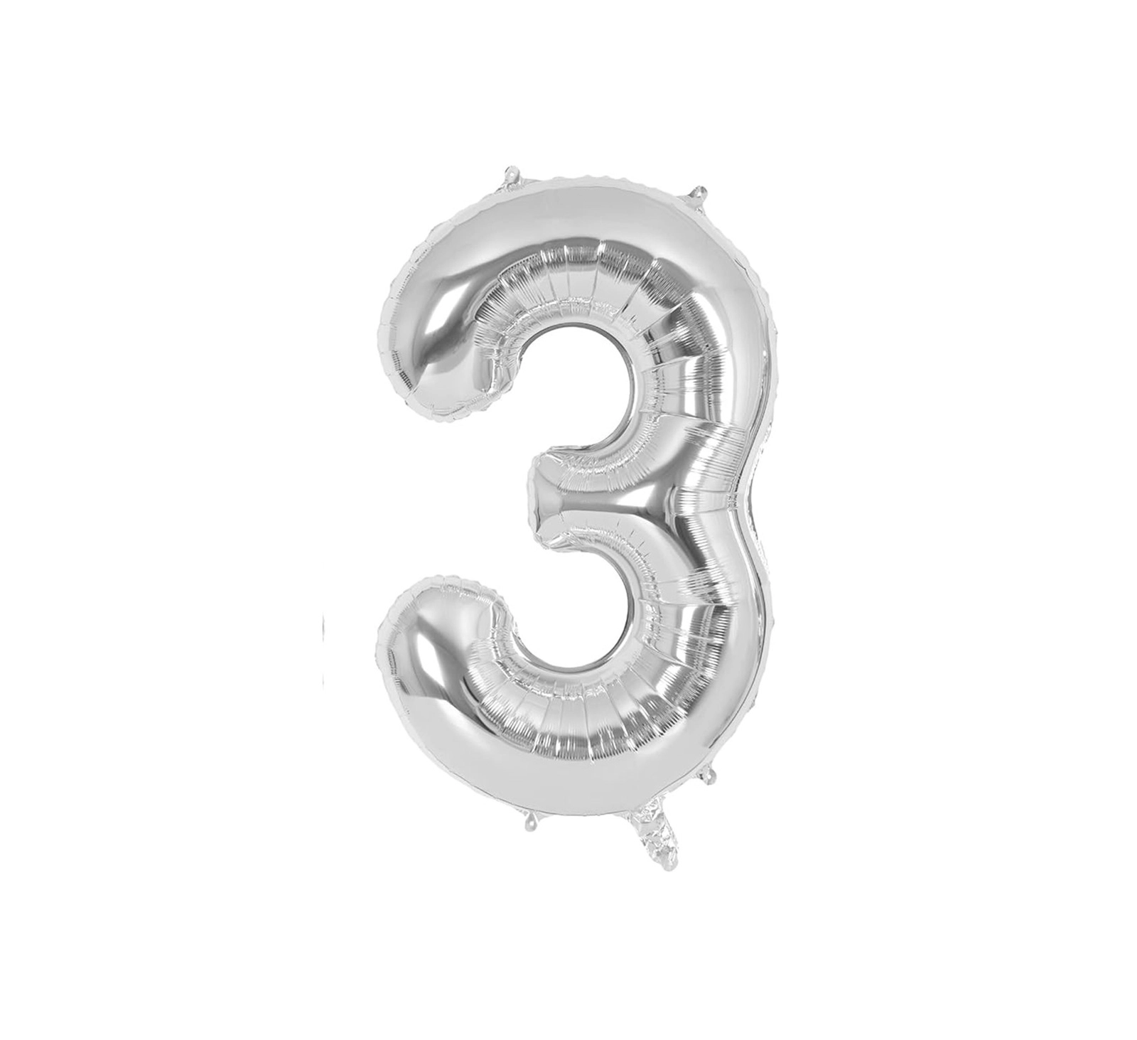 Şar, 3 rəqəmi, folqa, gümüşü, helium və hava ilə doldurulan, 81 sm