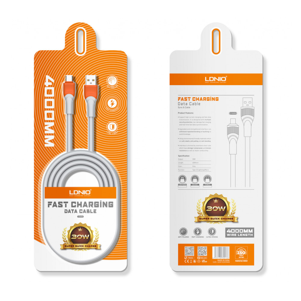 Kabel LDNIO LS604 USB to Type-C, ağ