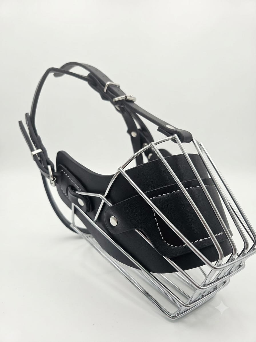İtlər üçün ağızlıq, süni dəri, qara