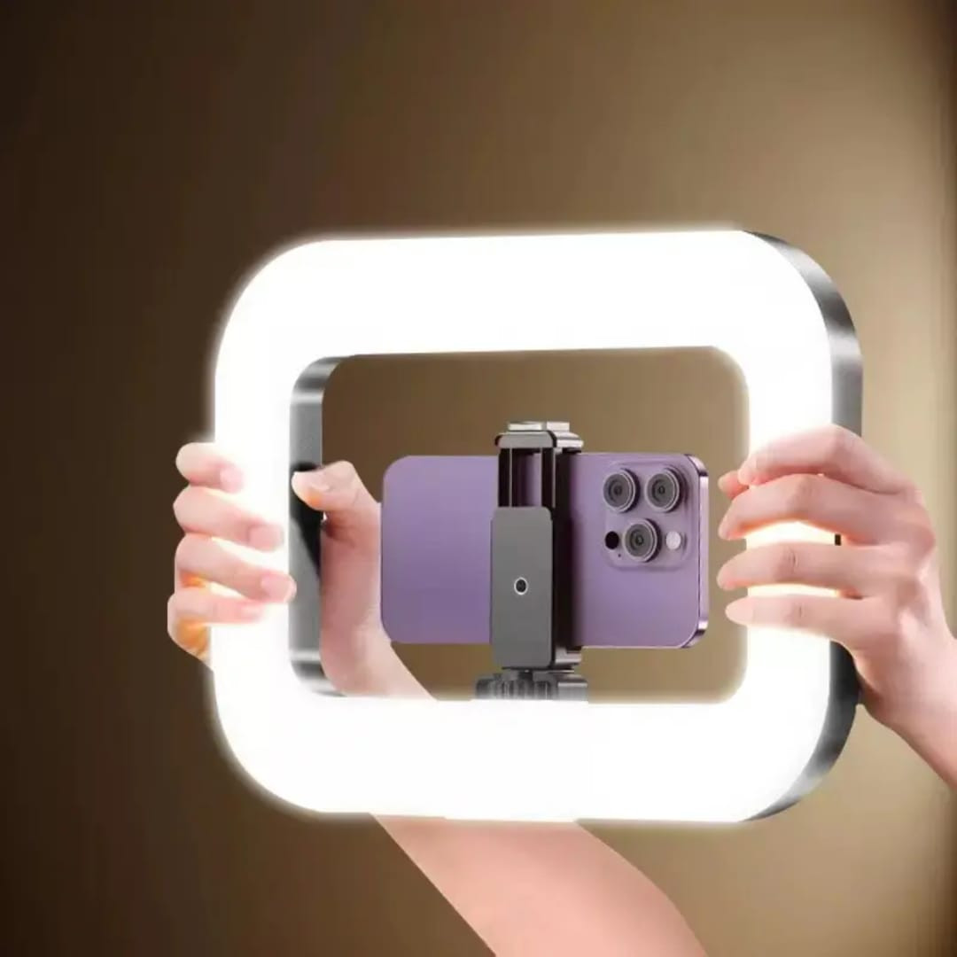 Smartfon üçün LED foto və video işığı ağ.