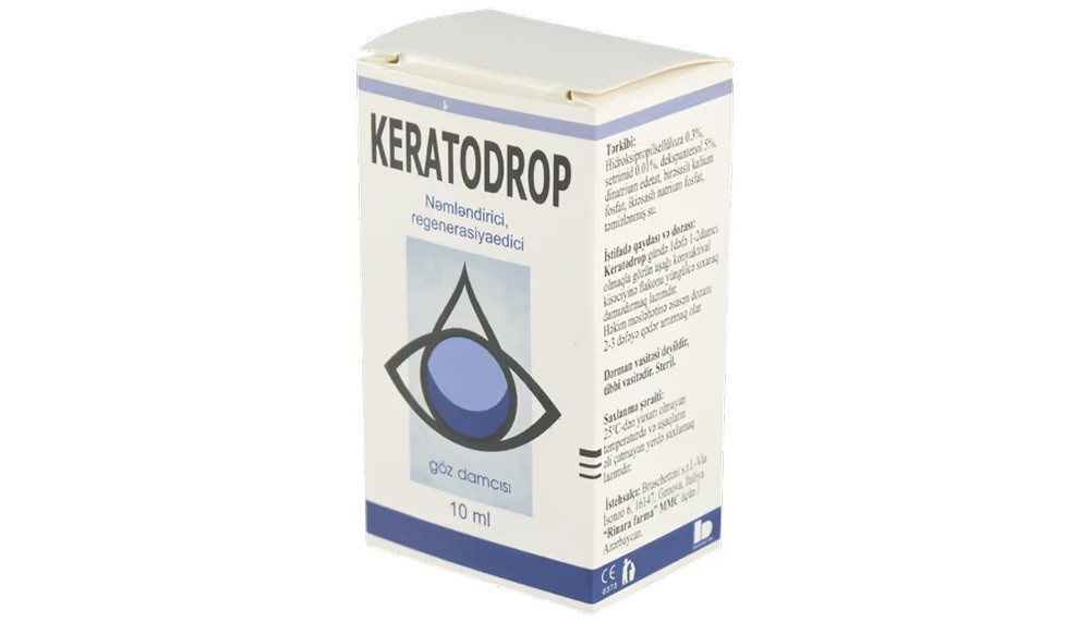 Göz üçün nəmləndirici damcı Keratodrop 10 ml