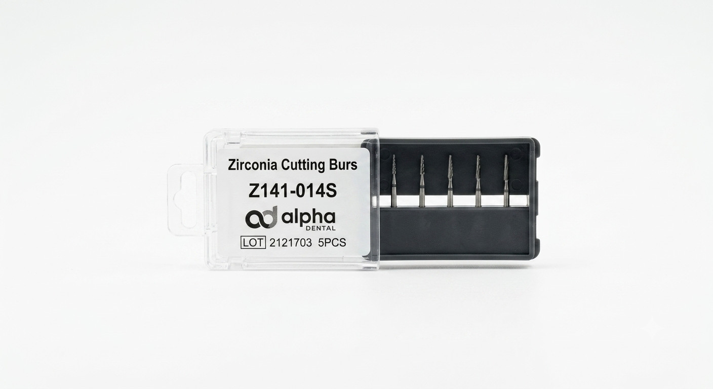 Stomatoloji almaz borlar Alphacera Zirconia Cutting Burs Z41-014S
