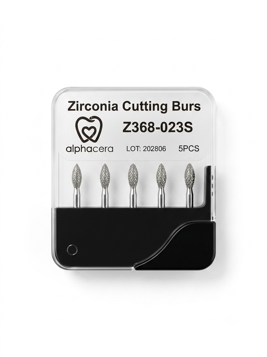 Stomatoloji almaz borlar Alphacera Zirconia Cutting Burs Z368-023S