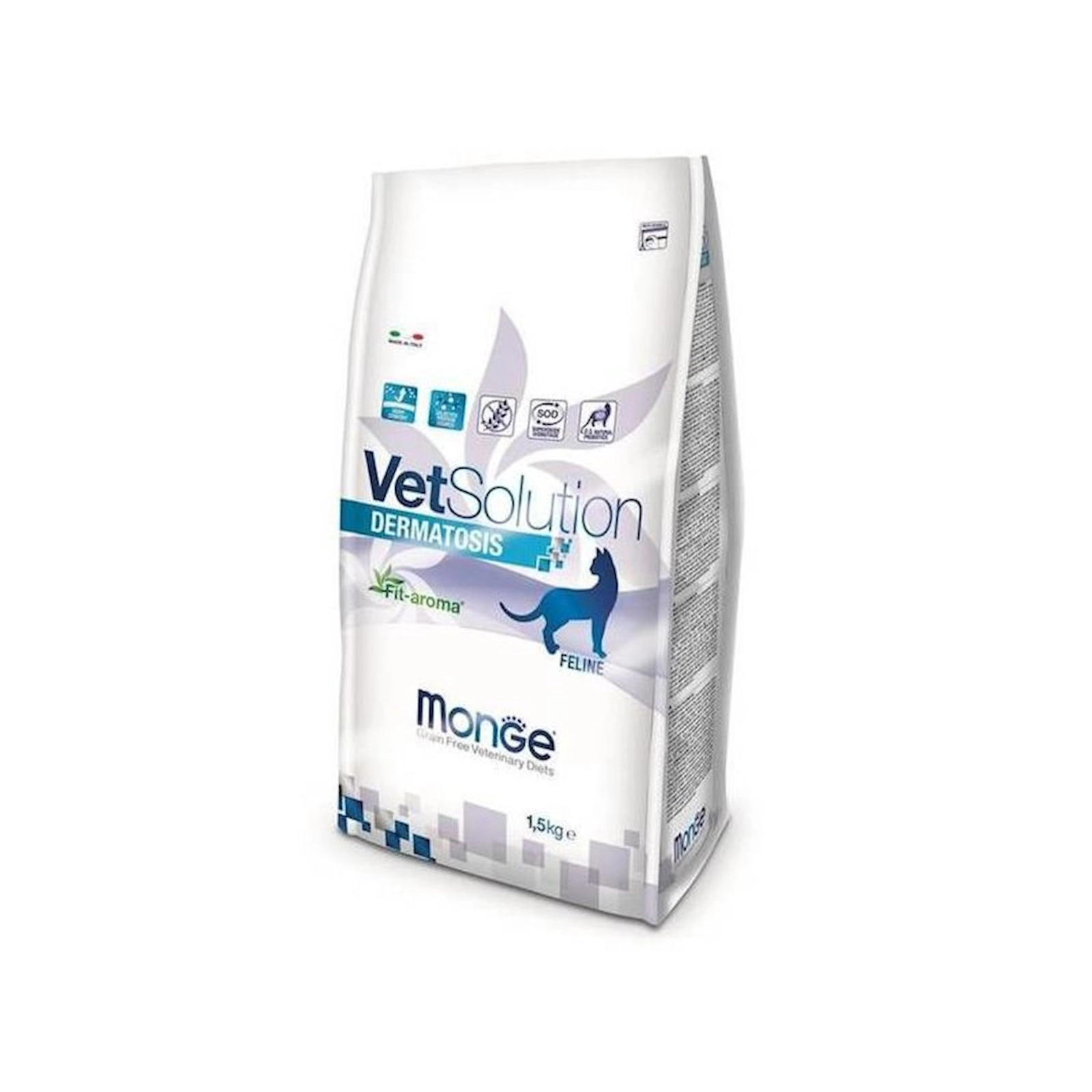 Pişiklər üçün quru pəhriz yem Monge VetSolution Dermatosis 1.5 kq