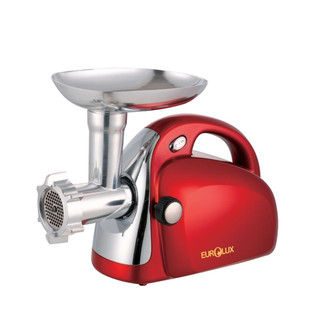 Ətçəkən maşın Eurolux EU-MG3164TPR, 3600 Vt, 2.5 kq/dəq, Qiymə üçün disk, Qırmızı, Gümüşü