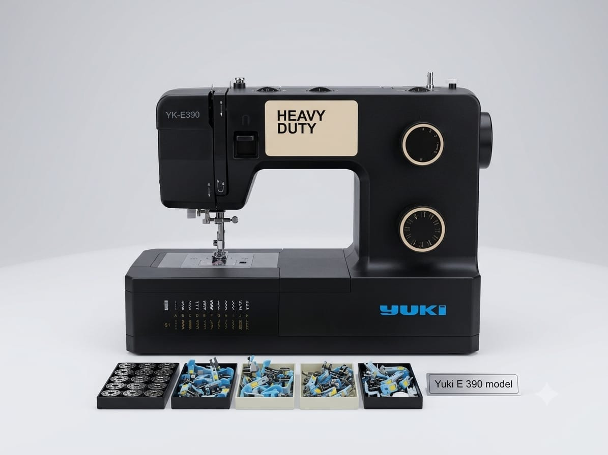 Tikiş maşını Yuki YK-E 390 Heavy Duty, 300 Vt, qara