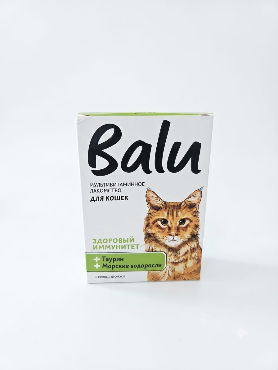 Pişiklər üçün multivitaminli məzə Balu Здоровый иммунитет, 100x50 q