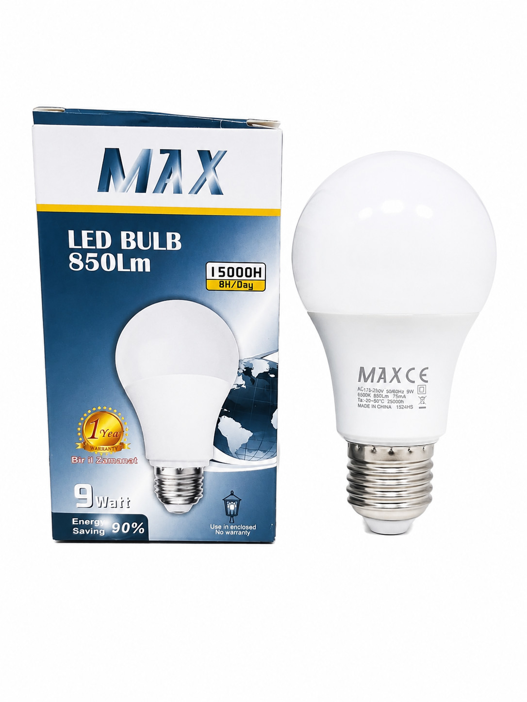 LED Lampa Max E27, 9 Vt
