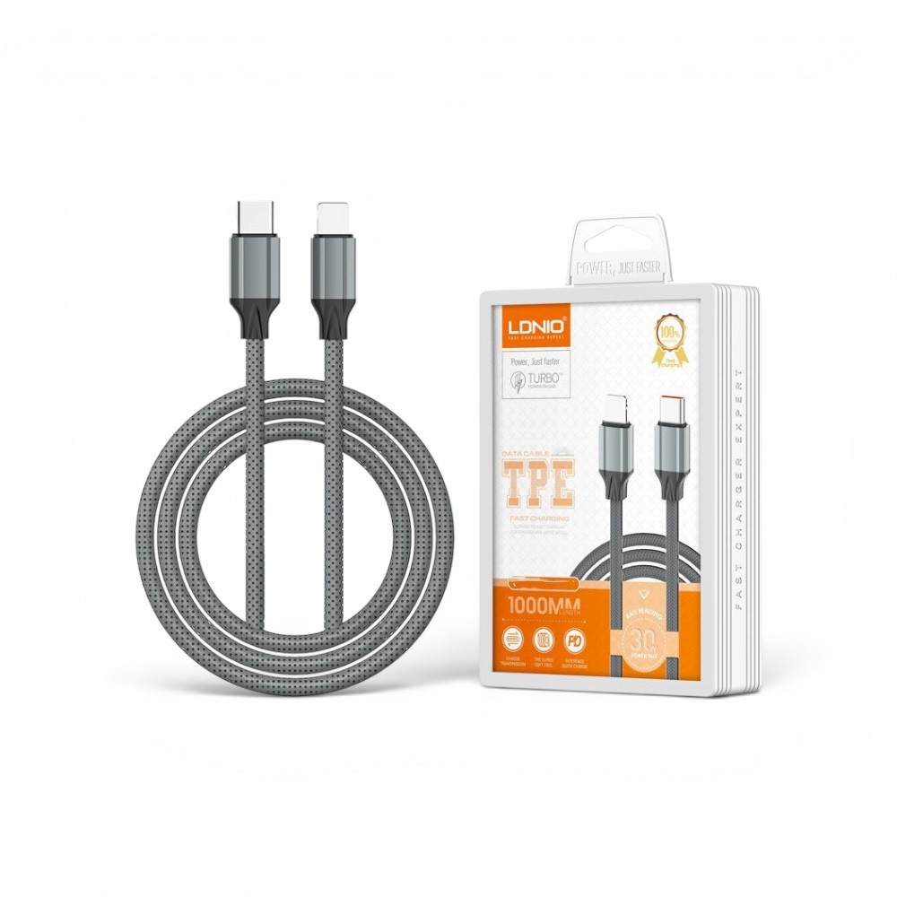 Kabel LDNIO, Type-C, Gümüşü