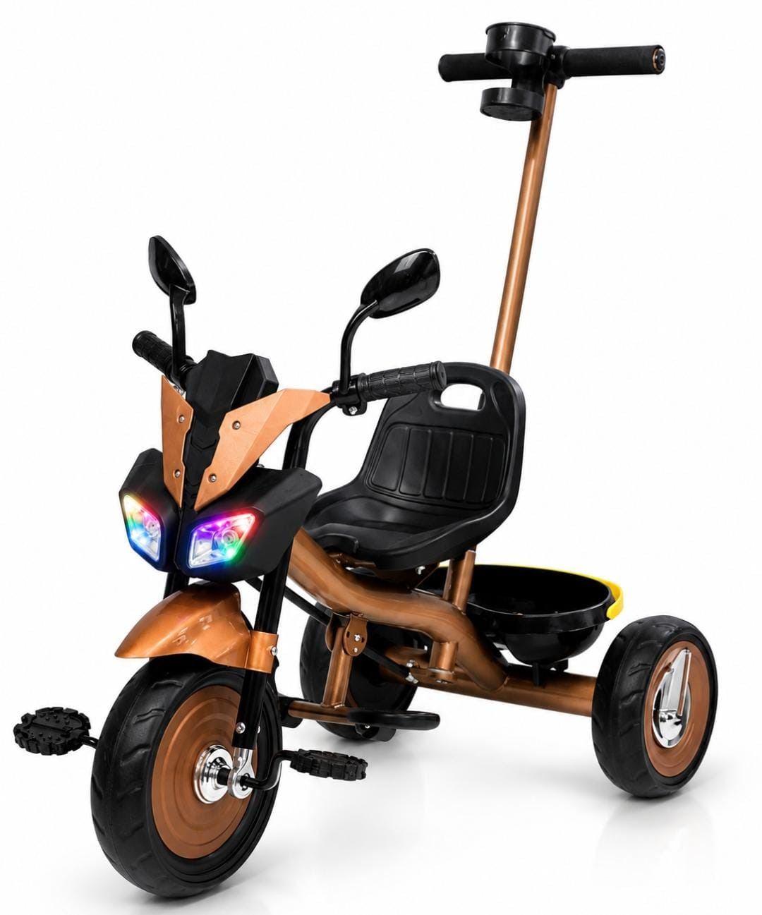 Üçtəkərli velosiped ABC_6288A, 1-5 yaş, qara/narıncı, metal/plastik