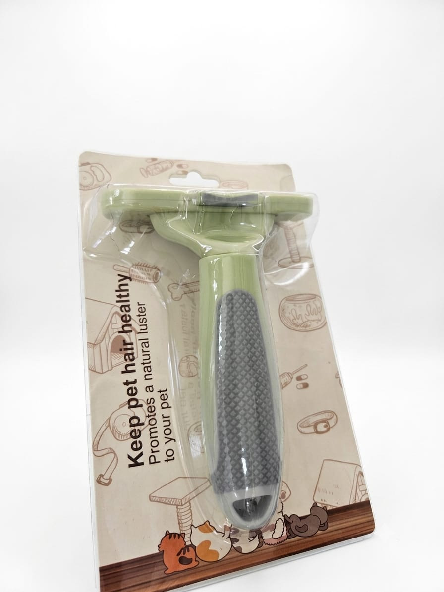 Furminator it və pişiklər üçün, trimminq üçün, yaşıl