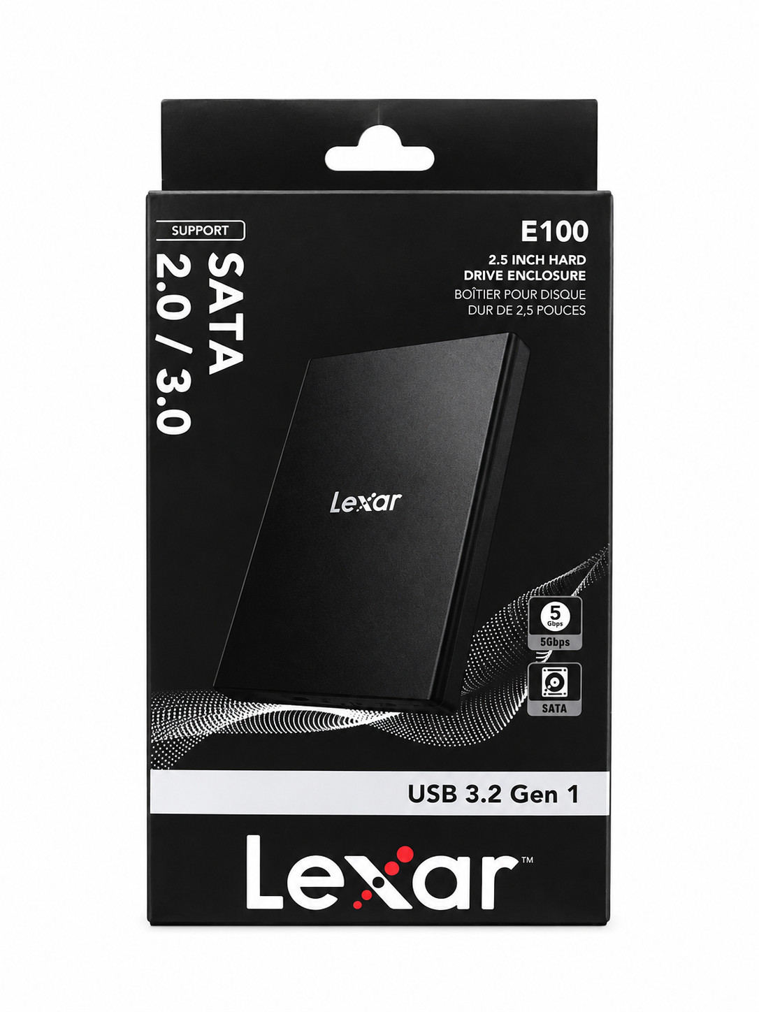 Xarici sərt disk Lexar HDD 750 GB 5000 Mb/s qara.
