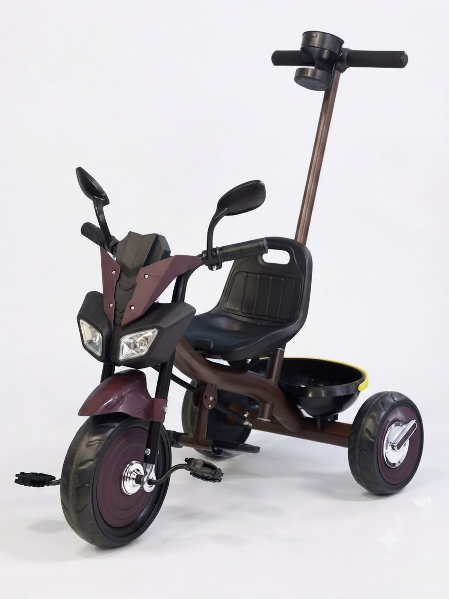 Üçtəkərli velosiped N98819, Narıncı/Tünd qırmızı, Metal