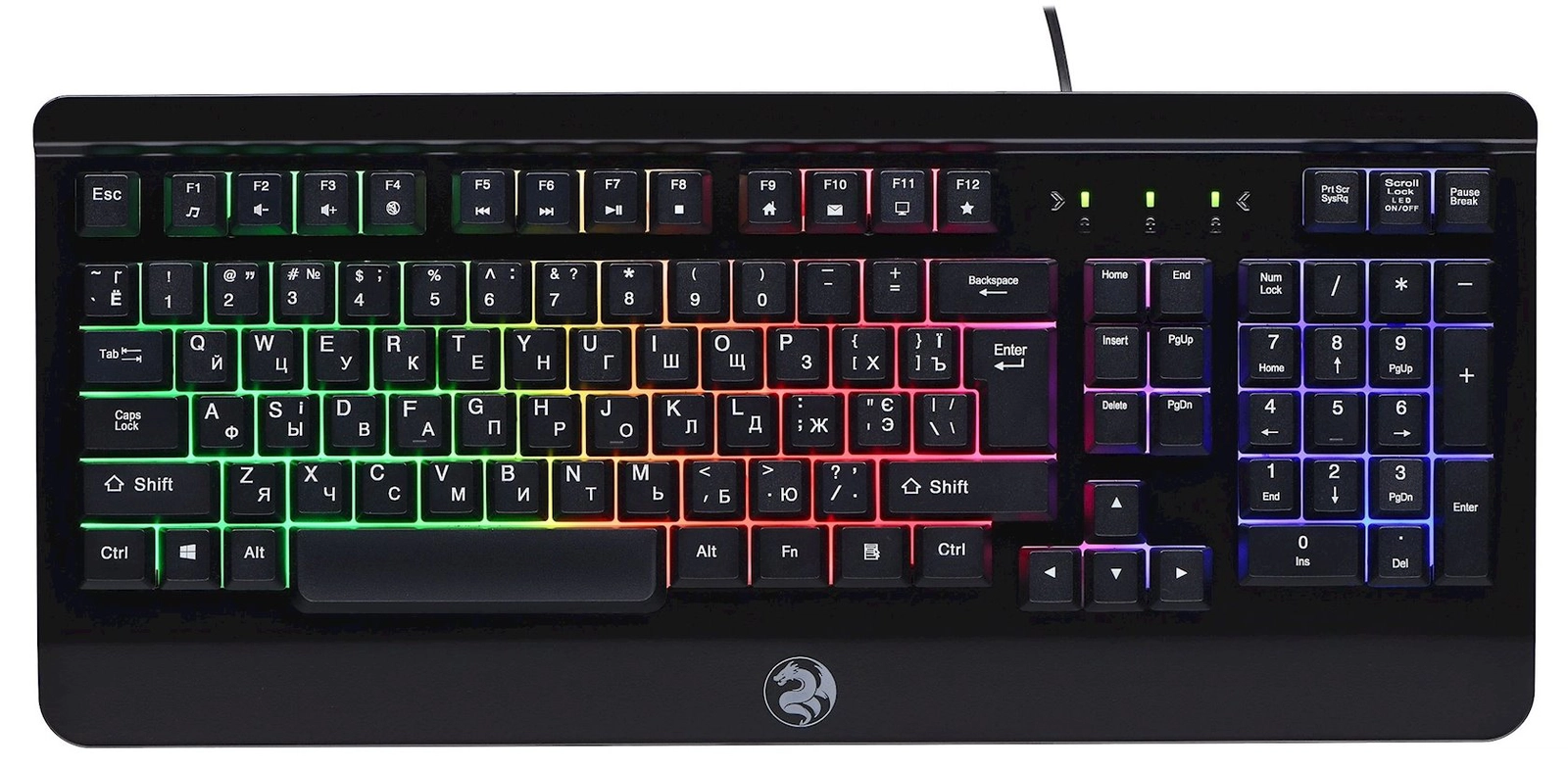 Klaviatura 2E Gaming KG320 LED USB Black (2E-KG320UB)