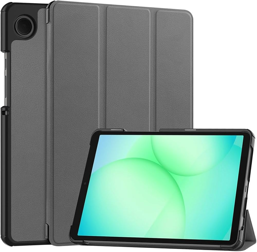 Çexol Samsung Galaxy Tab A9 Plus/Tab A11+ 11 düym üçün, düymə yeri açıq, boz.