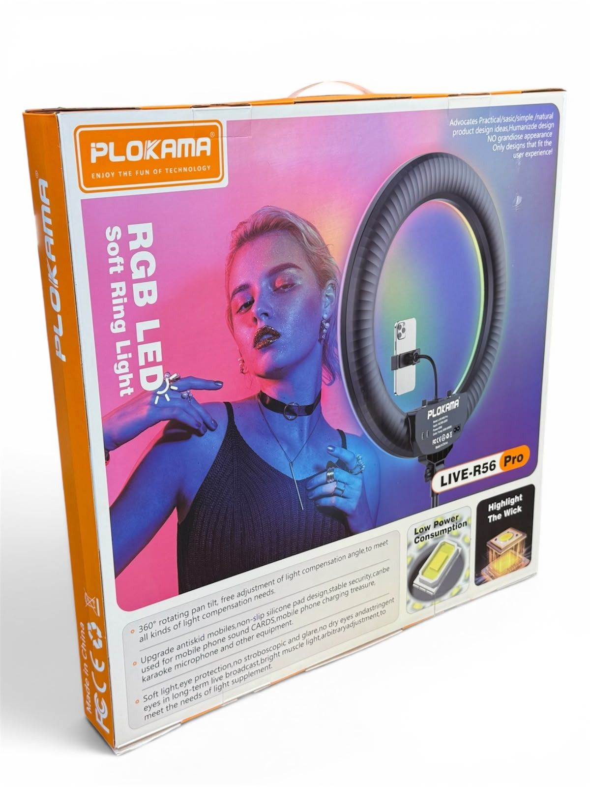 Dairəvi lampa Plokama Live-R56 Pro, Şəbəkə 220V, 1 ay