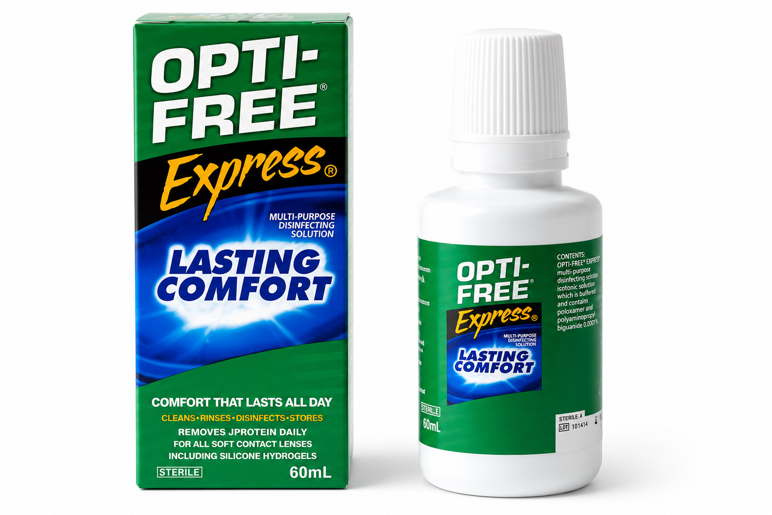 Kontakt linzalar üçün məhlul Alcon Opti-Free Express Lasting Comfort 60 ml