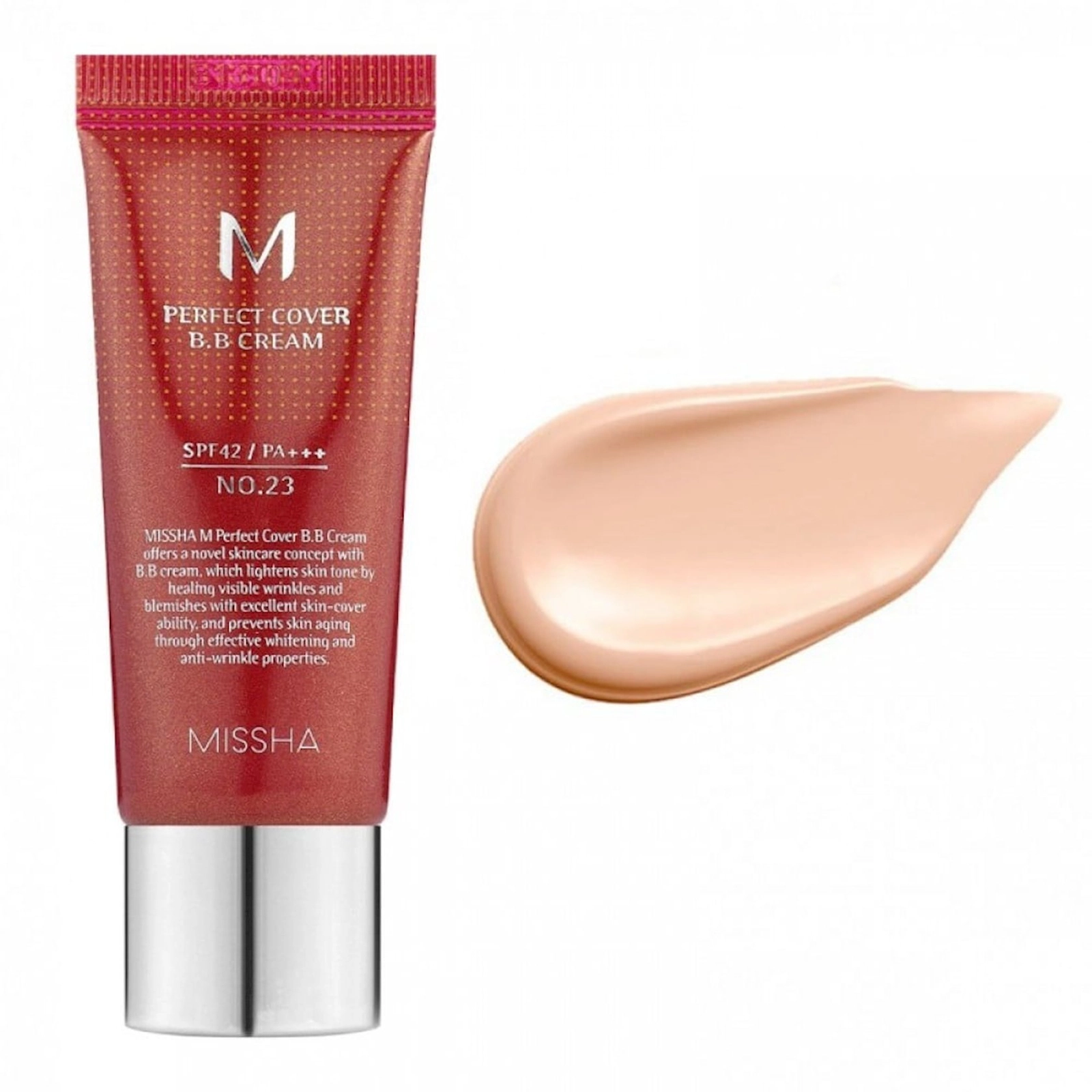 BB krem Missha Perfect Cover BB Cream Natural Beige SPF42 / PA+++ №23, 20 ml
