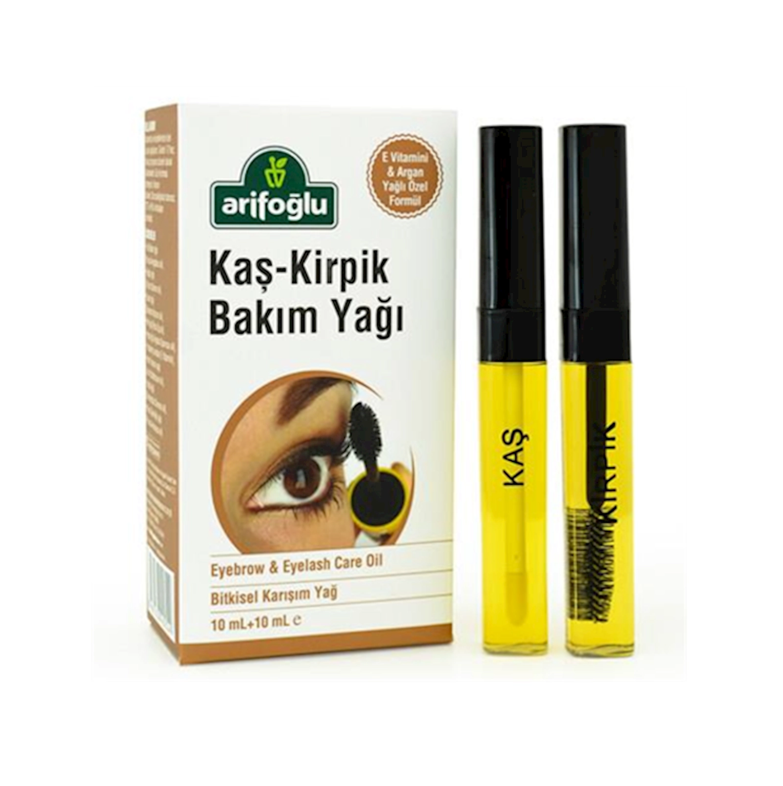 Yağ arifoğlu qaşlar və kirpiklər üçün 10 ml + 10 ml