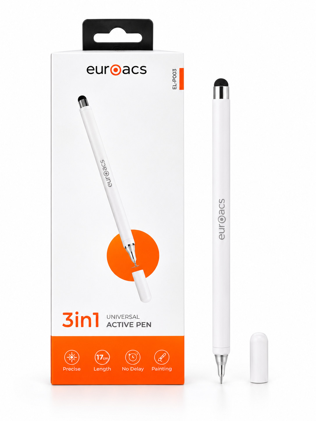 Stilus Euroacs EU-PN03, Universal, Simsiz, Həcmli, Planşet üçün/Telefon üçün, Ağ