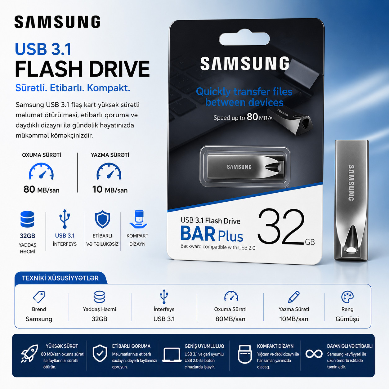 Fləş kart No brand, 32 GB, USB 3.1
