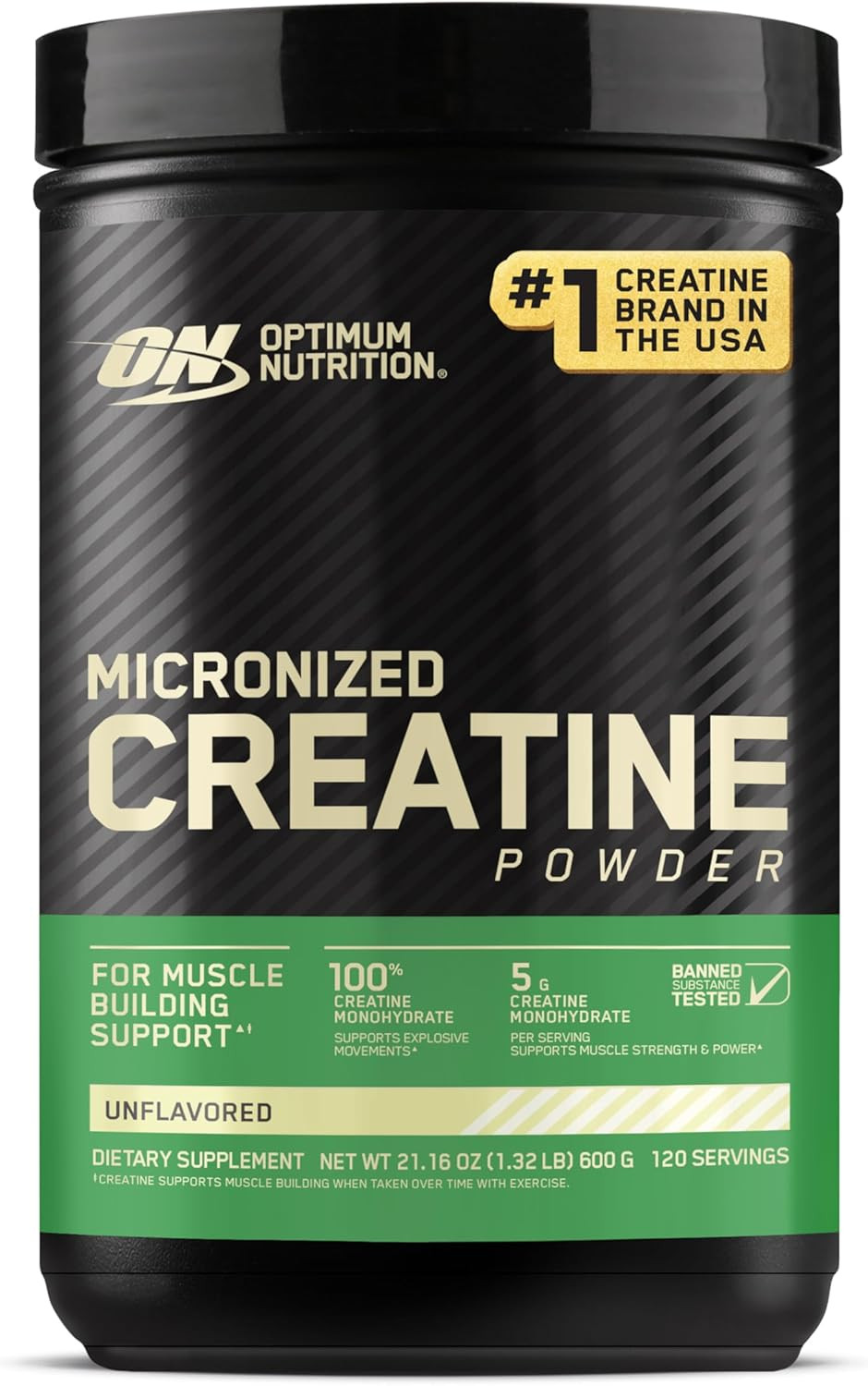 Kreatin monohidrat No Brand Micronized Creatine Monohydrate, 600 qram, 120 porsiya