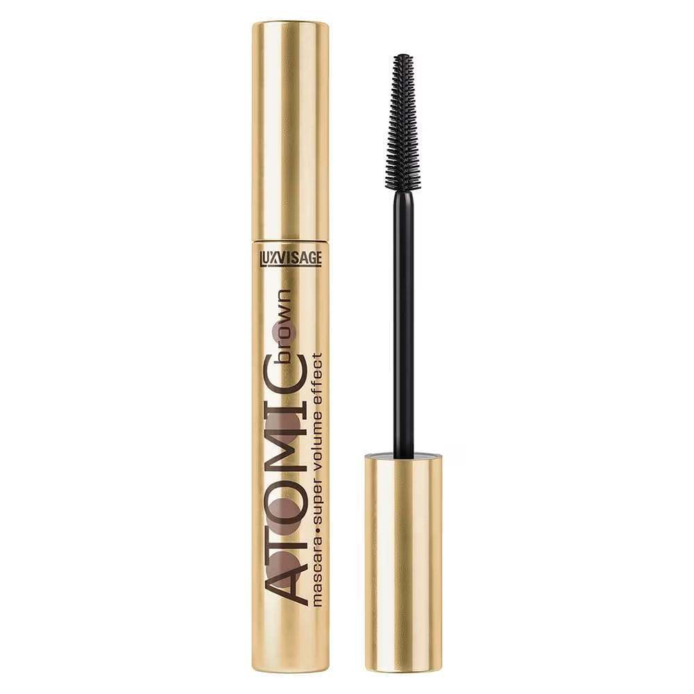 Kirpiklər üçün tuş Luxvisage Atomic Super Volume Effect Brown 8 ml