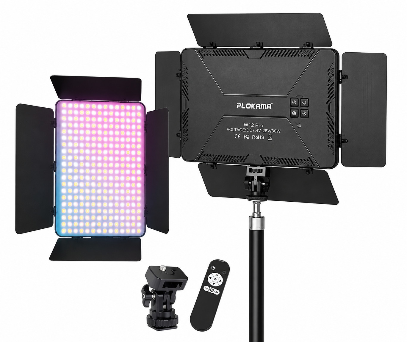 Studiya işığı Plokama W12 Pro RGB LED