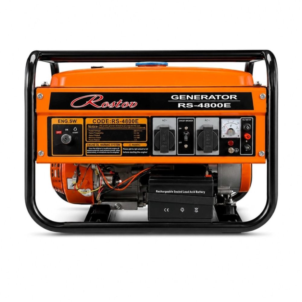Benzin generatoru Rostov RS SM-4800E, 4.8 kVt, 220/380 V