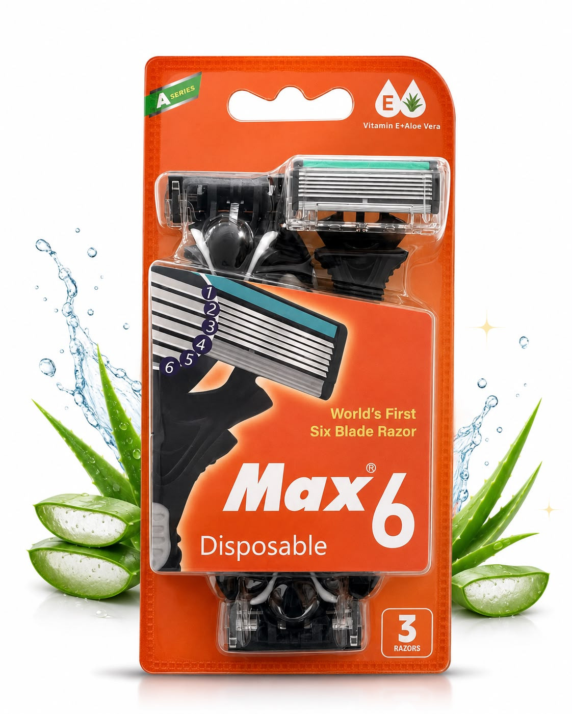 Təraş üçün ülgüc Max6, 3 əd
